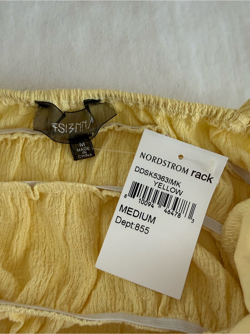 Nordstrom Yellow Tiered Mini Dress - Picture 3 of 3